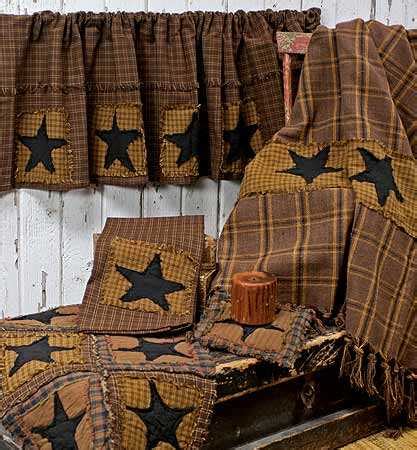 primitive star curtains and valances.